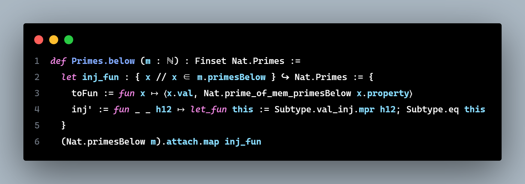 构造Finset Nat.Primes